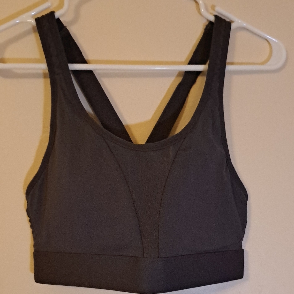 Fabletics Women's Charcoal Grey Sports Bra